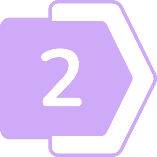 2 on a Light purple background