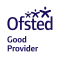 Ofsted Good Provider rating logo with three child figures